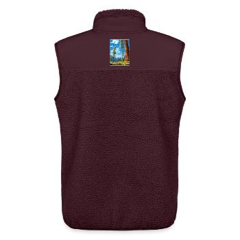 Sequoia Kings Canyon Nationalpark Reiseposter - Unisex Sherpaweste von Stanley/Stella - Maroon - Hinten - AI Model Male 178 light (178cm)