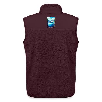 Crater Lake Nationalpark Reiseposter Souvenir - Unisex Sherpaweste von Stanley/Stella - Maroon - Hinten - AI Model Male 178 light (178cm)