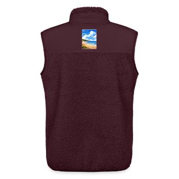Maenporth Cornwall England Reiseposter Souvenir - Unisex Sherpaweste von Stanley/Stella - Maroon - Hinten - AI Model Male 178 light (178cm)