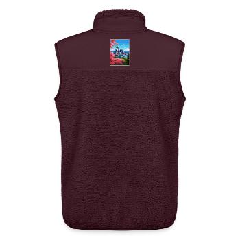 Seattle Washington DC Reiseposter Souvenir WPA - Unisex Sherpaweste von Stanley/Stella - Maroon - Hinten - AI Model Male 178 light (178cm)