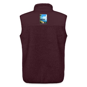 Lake Arrowhead Kalifornien Reise Poster Souvenir - Unisex Sherpaweste von Stanley/Stella - Maroon - Hinten - AI Model Male 178 light (178cm)