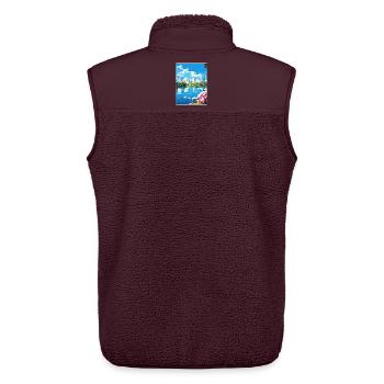 Orlando Beach Florida City Reiseposter Souvenir - Unisex Sherpaweste von Stanley/Stella - Maroon - Hinten - AI Model Male 178 light (178cm)