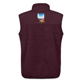 Grand Canyon Nationalpark Arizona Reiseposter - Unisex Sherpaweste von Stanley/Stella - Maroon - Hinten - AI Model Male 178 light (178cm)