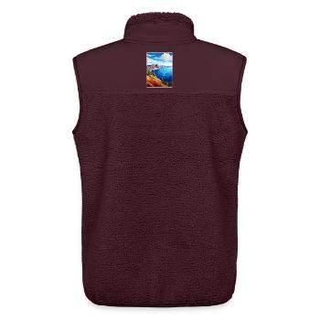 Crater Lake Nationalpark Reiseposter Souvenir - Unisex Sherpaweste von Stanley/Stella - Maroon - Hinten - AI Model Male 178 light (178cm)