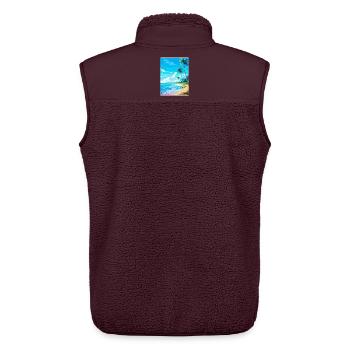 Inseln Karibik Reise Poster Souvenir - Unisex Sherpaweste von Stanley/Stella - Maroon - Hinten - AI Model Male 178 light (178cm)
