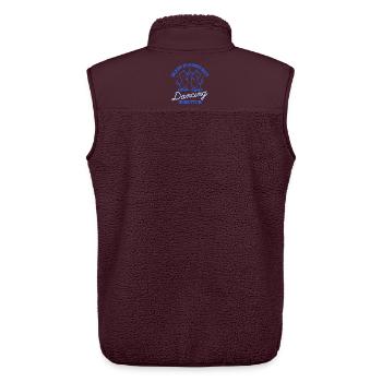 Sleep Is Good But Dancing Is Better – Katzenmotiv - Unisex Sherpaweste von Stanley/Stella - Maroon - Hinten - AI Model Male 178 light (178cm)