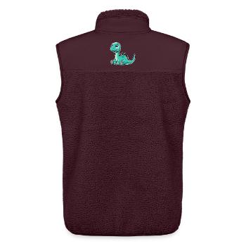 Apatosaurus Baby niedlich Dinobaby Dino Geschenk - Unisex Sherpaweste von Stanley/Stella - Maroon - Hinten - AI Model Male 178 light (178cm)