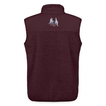 Ski - Unisex Sherpaweste von Stanley/Stella - Maroon - Hinten - AI Model Male 178 light (178cm)