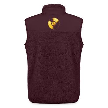 Vinyl-Sammler Goldene Schallplatte - Unisex Sherpaweste von Stanley/Stella - Maroon - Hinten - AI Model Male 178 light (178cm)