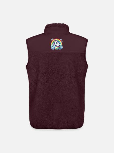 Regenbogen-Einhorn auf Wolken - Unisex Sherpaweste von Stanley/Stella - Maroon