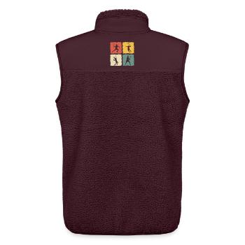 Tennis Retro Tennisspieler T-shirt Tennis spielen - Unisex Sherpaweste von Stanley/Stella - Maroon - Hinten - AI Model Male 178 light (178cm)