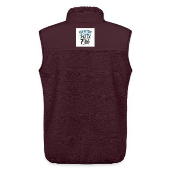 Chretiens - Veste sans manches sherpa unisexe Stanley/Stella - maroon - Dos - AI Model Male 178 light (178cm)