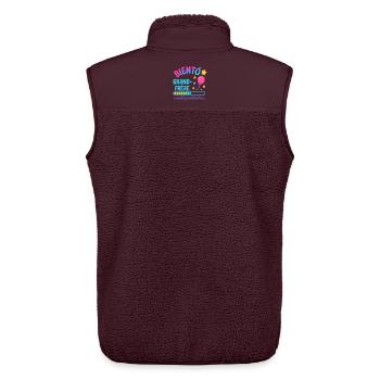 Bald wartet ein großer Bruder - Unisex Sherpaweste von Stanley/Stella - Maroon - Hinten - AI Model Male 178 light (178cm)