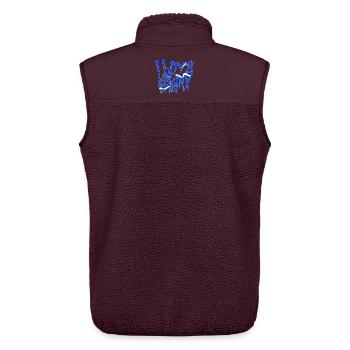 I Love Sphynx Cats Graffiti - Unisex Sherpaweste von Stanley/Stella - Maroon - Hinten - AI Model Male 178 light (178cm)