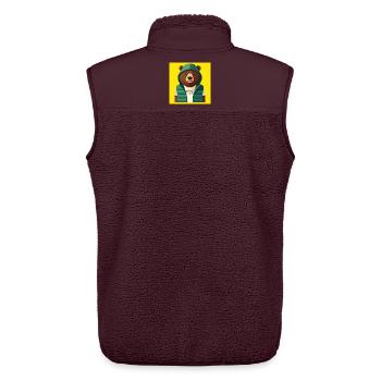 HUMAN BEAR – Baby & Kinder - Unisex Sherpaweste von Stanley/Stella - Maroon - Hinten - AI Model Male 178 light (178cm)