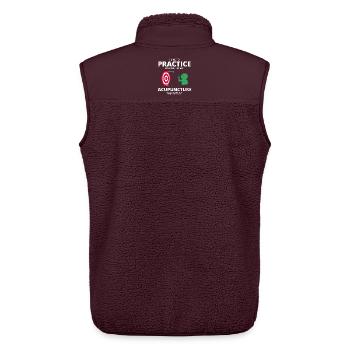 Acupuncture Treatment Practice Professional Funny - Unisex Sherpa Gilet by Stanley/Stella - maroon - Back - AI Model Male 178 light (178cm)