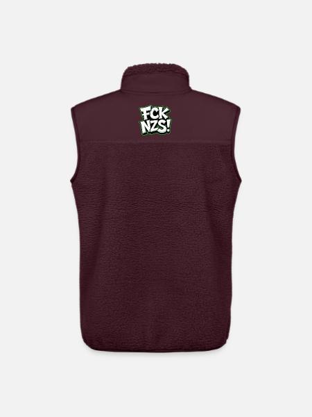 FCK NZS Statement against Racism - Unisex Sherpa Gilet by Stanley/Stella - maroon