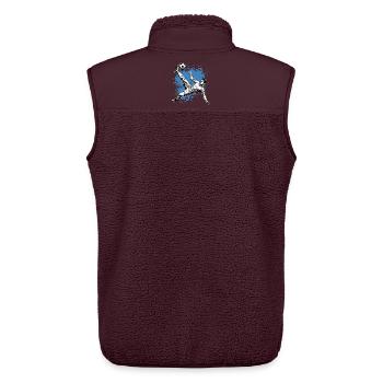 Soccer Shot Overhead Kick Goal Side Kick - Unisex Sherpa Gilet by Stanley/Stella - maroon - Back - AI Model Male 178 light (178cm)