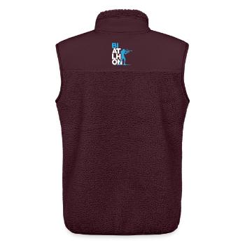 Biathlon Biathlet - Unisex Sherpaweste von Stanley/Stella - Maroon - Hinten - AI Model Male 178 light (178cm)