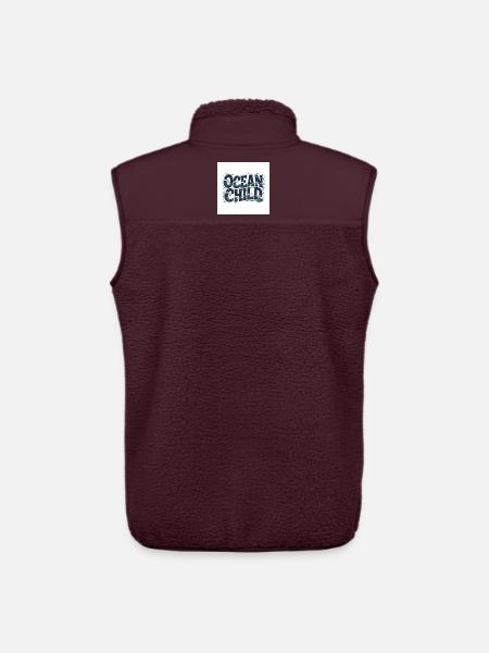 Ocean Child Wave Art - Unisex Sherpa Gilet by Stanley/Stella - maroon