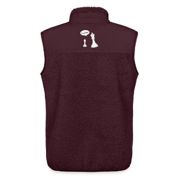 Junge Dame lustiger Spruch Schach zweideutig - Unisex Sherpaweste von Stanley/Stella - Maroon - Hinten - AI Model Male 178 light (178cm)