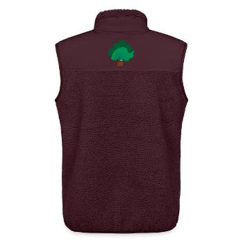 KREATIVITÄT FREIHEIT – Freiheit & Rechte - Unisex Sherpaweste von Stanley/Stella - Maroon - Hinten - AI Model Male 178 light (178cm)