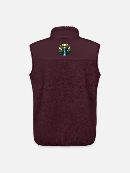 Alien am Wasserfall im Dschungel - Unisex Sherpaweste von Stanley/Stella - Maroon