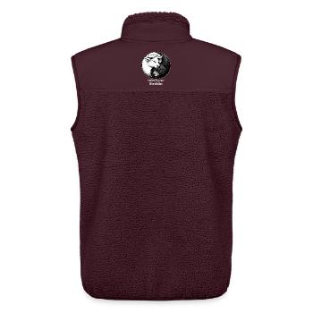 Yin Yang Stock Exchange: Bull & Bear Balance your Portfolio - Unisex Sherpa Gilet by Stanley/Stella - maroon - Back - AI Model Male 178 light (178cm)