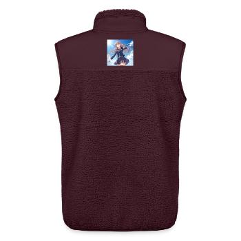 Sonnensturm Schuluniform Heldin - Unisex Sherpaweste von Stanley/Stella - Maroon - Hinten - AI Model Male 178 light (178cm)