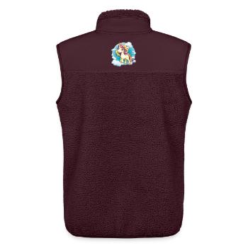 Regenbogen Einhorn Wolkenzauber - Unisex Sherpaweste von Stanley/Stella - Maroon - Hinten - AI Model Male 178 light (178cm)