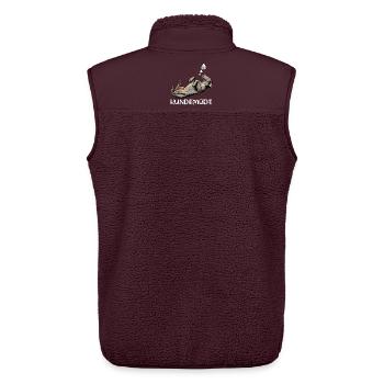Hundemüde Weimaraner Weimaranerhalter Silbergeist - Unisex Sherpaweste von Stanley/Stella - Maroon - Hinten - AI Model Male 178 light (178cm)