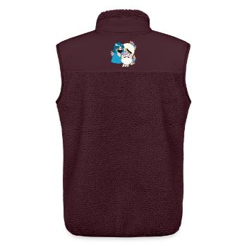 Anime Girl und Shiba Inu mit Prothese - Unisex Sherpaweste von Stanley/Stella - Maroon - Hinten - AI Model Male 178 light (178cm)
