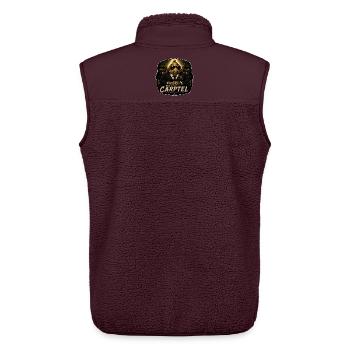 Le design de pêche à la carpe Carptel Funny - Veste sans manches sherpa unisexe Stanley/Stella - maroon - Dos - AI Model Male 178 light (178cm)
