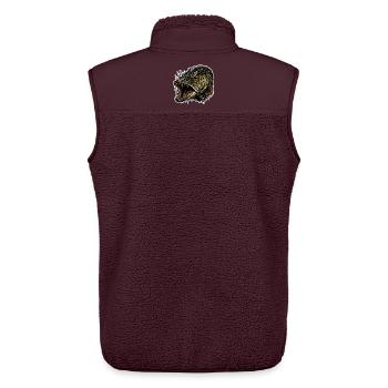 Pêche au brochet - Veste sans manches sherpa unisexe Stanley/Stella - maroon - Dos - AI Model Male 178 light (178cm)