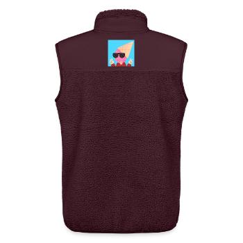 Mec cool - Veste sans manches sherpa unisexe Stanley/Stella - maroon - Dos - AI Model Male 178 light (178cm)