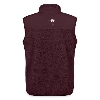 Bitcoin Circuitry Emblem - Unisex Sherpaweste von Stanley/Stella - Maroon - Hinten - AI Model Male 178 light (178cm)