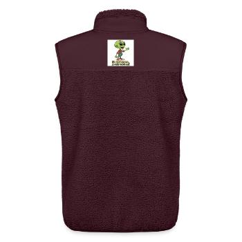 Alien - Ne courez pas ,je suis votre ami - Veste sans manches sherpa unisexe Stanley/Stella - maroon - Dos - AI Model Male 178 light (178cm)