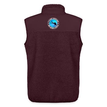 ICH MAG TAUCHEN UND VIELLEICHT DREI LEUTE - Unisex Sherpaweste von Stanley/Stella - Maroon - Hinten - AI Model Male 178 light (178cm)