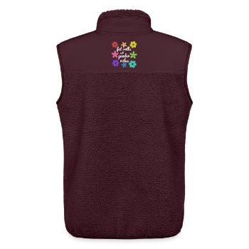 Fat Rolls, keine Geschlechterrollen (weiß) - Unisex Sherpaweste von Stanley/Stella - Maroon - Hinten - AI Model Male 178 light (178cm)