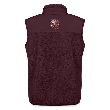 Cooler Snowboard Weihnachtsmann - Weihnachten - Unisex Sherpaweste von Stanley/Stella - Maroon - Hinten - AI Model Male 178 light (178cm)