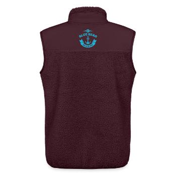 Blaues Meer Griechische Riviera - Unisex Sherpaweste von Stanley/Stella - Maroon - Hinten - AI Model Male 178 light (178cm)