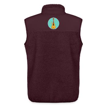 Ukulele Illustration - Unisex Sherpaweste von Stanley/Stella - Maroon - Hinten - AI Model Male 178 light (178cm)