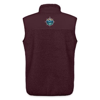 MTB bike - Unisex Sherpa Gilet by Stanley/Stella - maroon - Back - AI Model Male 178 light (178cm)