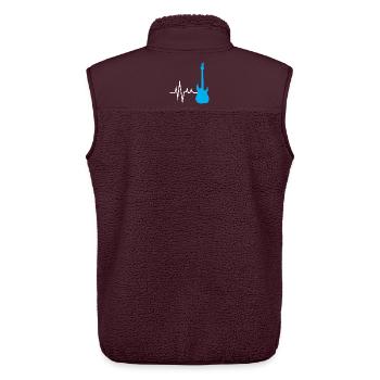 Lustiges Musiker - Unisex Sherpaweste von Stanley/Stella - Maroon - Hinten - AI Model Male 178 light (178cm)