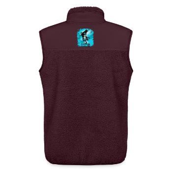 BMX Bike - Unisex Sherpaweste von Stanley/Stella - Maroon - Hinten - AI Model Male 178 light (178cm)