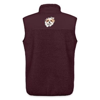 Shih Tzu - Veste sans manches sherpa unisexe Stanley/Stella - maroon - Dos - AI Model Male 178 light (178cm)