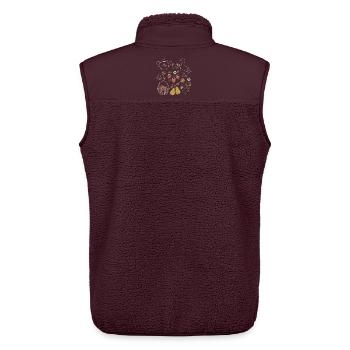 Douceur Champêtre: Natur und Vintage-Tee - Unisex Sherpaweste von Stanley/Stella - Maroon - Hinten - AI Model Male 178 light (178cm)