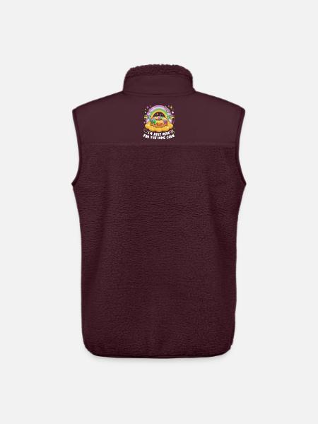 King Cake Mardi Gras Kawaii - Unisex Sherpa Gilet by Stanley/Stella - maroon
