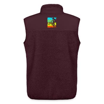 BMX / Bmx Bike Fahrrad - Unisex Sherpaweste von Stanley/Stella - Maroon - Hinten - AI Model Male 178 light (178cm)