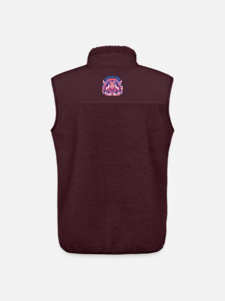 Love is Love Blue - Unisex Sherpa Gilet by Stanley/Stella - maroon